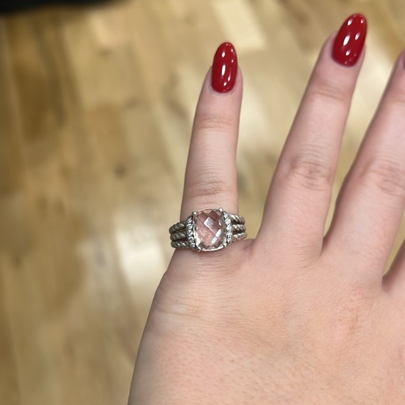 David Yurman Petite Wheaton Morganite Ring - Picture 3 of 3